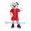 Dalmatian Mascot Costume with Red Sports Uniform and Medal