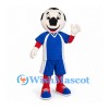 Soccer Ball Mascot Costume with Blue Sports Uniform