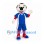 Soccer Ball Mascot Costume with Blue Sports Uniform