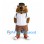 Wildcat Mascot Costume with Green Hat and Floral Shorts