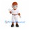 Baseball Mascot Costume with White Uniform and Orange Helmet