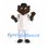 Cat Mascot Costume with White Baseball Uniform and Black Helmet