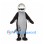 Seal Mascot Costume in Black and Gray with Toothy Mouth