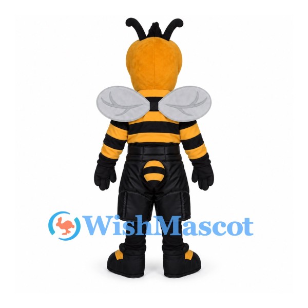 Bee Mascot Costume with Black Shorts and White Wings