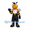 Bee Mascot Costume with Black Shorts and White Wings