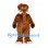 Mammoth Mascot Costume in Brown with Long Trunk and White Tusks