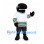 Killer Whale Mascot Costume with White and Green Hockey Jersey