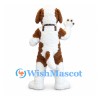Saint Bernard Mascot Costume with White Belly and Neck Barrel