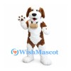 Saint Bernard Mascot Costume with White Belly and Neck Barrel