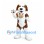 Saint Bernard Mascot Costume with White Belly and Neck Barrel