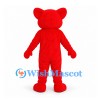 Koala Mascot Costume in Red with Cream Cheeks