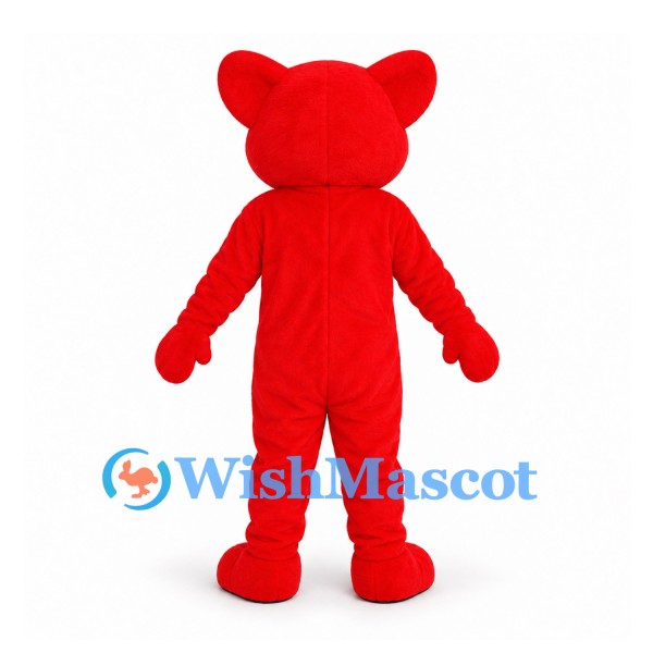 Koala Mascot Costume in Red with Cream Cheeks