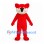 Koala Mascot Costume in Red with Cream Cheeks