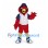 Cardinal Mascot Costume with Pinstripe Baseball Jersey