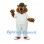 Wildcat Mascot Costume with White Pinstripe Baseball Uniform
