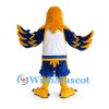 Eagle Mascot Costume with White Jersey and Blue Wing Details