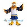 Eagle Mascot Costume with White Jersey and Blue Wing Details