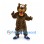 Jaguar Mascot Costume in Brown with Spotted Fur and Blue Shoes