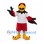 Cardinal Mascot Costume with White Sports Shirt