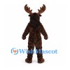 Moose Mascot Costume in Dark Brown with Large Antlers