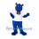 Dragon Mascot Costume in Blue with White Shirt