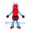 Ant Mascot Costume in Red with Blue Arms and Legs
