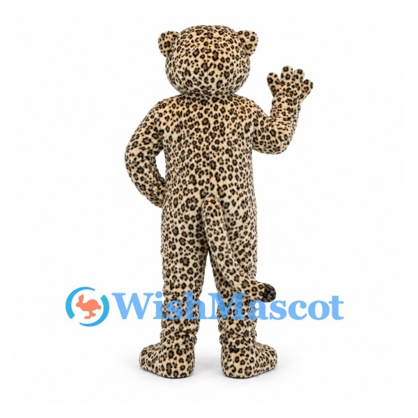 Leopard Mascot Costume with Spotted Body and Long Tail