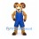 Ram Mascot Costume with Blue Basketball Uniform