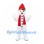 Snowman Mascot Costume with Red Knit Hat and Scarf