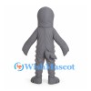 Shark Mascot Costume in Gray with White Belly and Long Snout