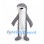 Shark Mascot Costume in Gray with White Belly and Long Snout