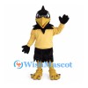 Crow Mascot Costume with Yellow Shirt and Black Feathers