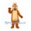 Rabbit Mascot Costume in Brown with Cream Belly