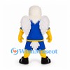Bald Eagle Mascot Costume with Blue Basketball Uniform