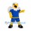 Bald Eagle Mascot Costume with Blue Basketball Uniform