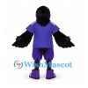 Crow Mascot Costume with Purple Sports Uniform