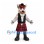 Scottish Terrier Mascot Costume with Black Vest and Red Tartan Kilt