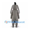 Donkey Mascot Costume in Gray with Black Mane and Stitched Face