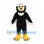 Eagle Mascot Costume in Black with White Feather Trim