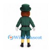 Leprechaun Mascot Costume with Green Suit and Tall Hat