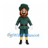 Leprechaun Mascot Costume with Green Suit and Tall Hat