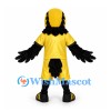 Hawk Mascot Costume with Yellow Sports Uniform