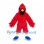 Cardinal Mascot Costume in Red with Layered Feathers