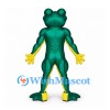 Frog Mascot Costume in Dark Green with Yellow Belly
