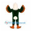 Bald Eagle Mascot Costume with Dark Green Wings and White Head