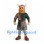 Viking Mascot Costume with Horned Helmet and Green Tunic
