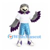 Eagle Mascot Costume with White Shirt and Blue Shorts
