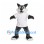 Wolf Mascot Costume with White Shirt and Gray Body