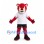 Lioness Mascot Costume in Red with White Sports Jersey