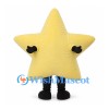 Star Mascot Costume in Yellow with Smiling Face